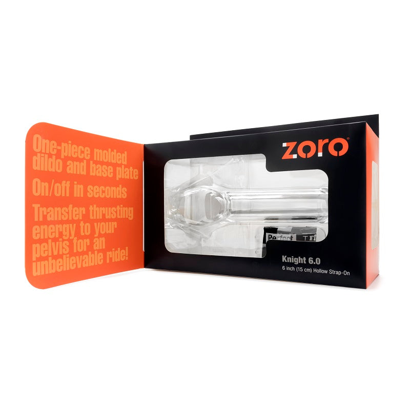 Zoro Knight 6in Clear Pegging strap on with waistband