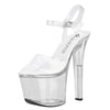 Clear Platform Sandal With Quick Release Strap 7in Heel Size AU 9