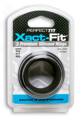 Xact-Fit Silicone Rings Mixed 3 Ring Kit - 14, 17 & 20