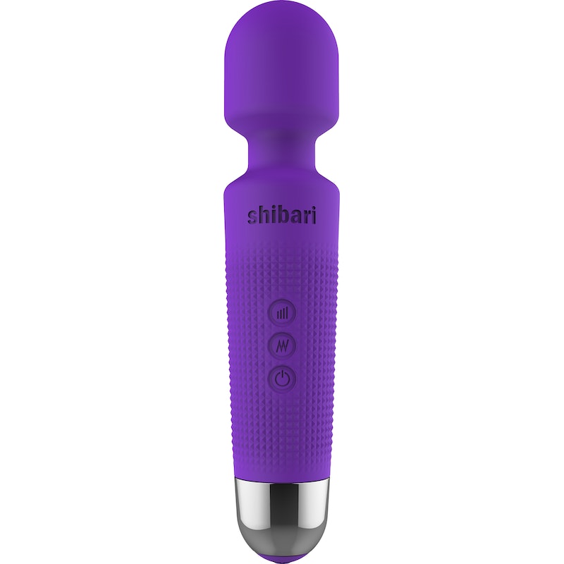 Shibari Mini Halo Wireless Massage Wand with 20 Vibration Patterns - Purple