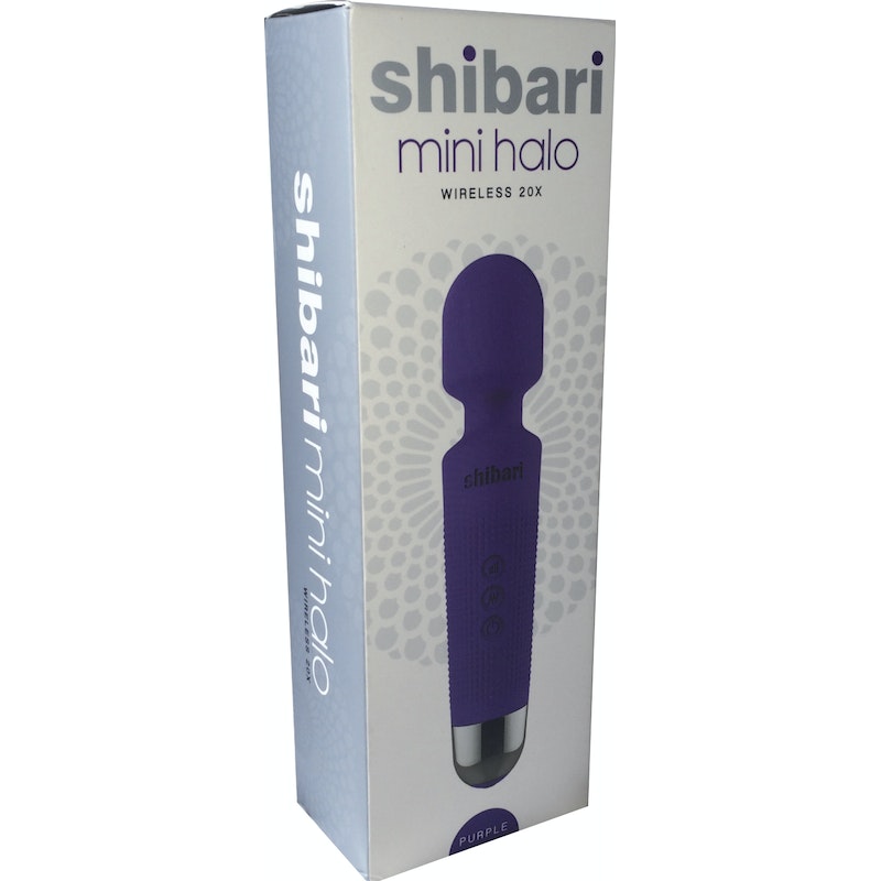Shibari Mini Halo Wireless Massage Wand with 20 Vibration Patterns - Purple