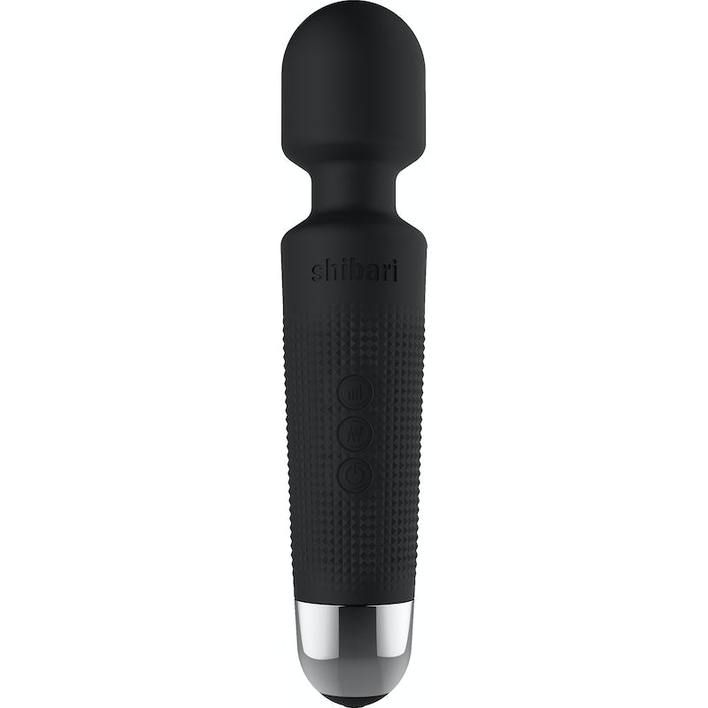 Shibari Mini Halo Wireless Massage Wand with 20 Vibration Patterns - Black