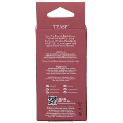 TEASE Nipple Arousal Gel - Mint - 10 gram Tube