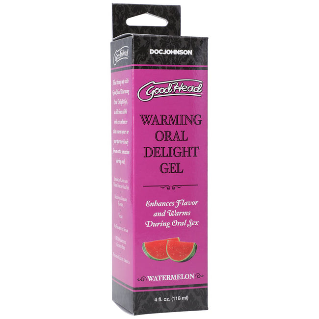 GoodHead Warming Head Oral Delight Gel - Watermelon - Watermelon Flavoured Oral Gel - 120 ml Tube