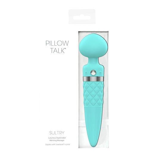 Pillow Talk Sultry Dual Ended Warming Massager Teal