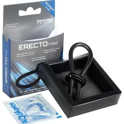 ERECTOmed Adjustable Cock Ring Black for erectile dysfunction