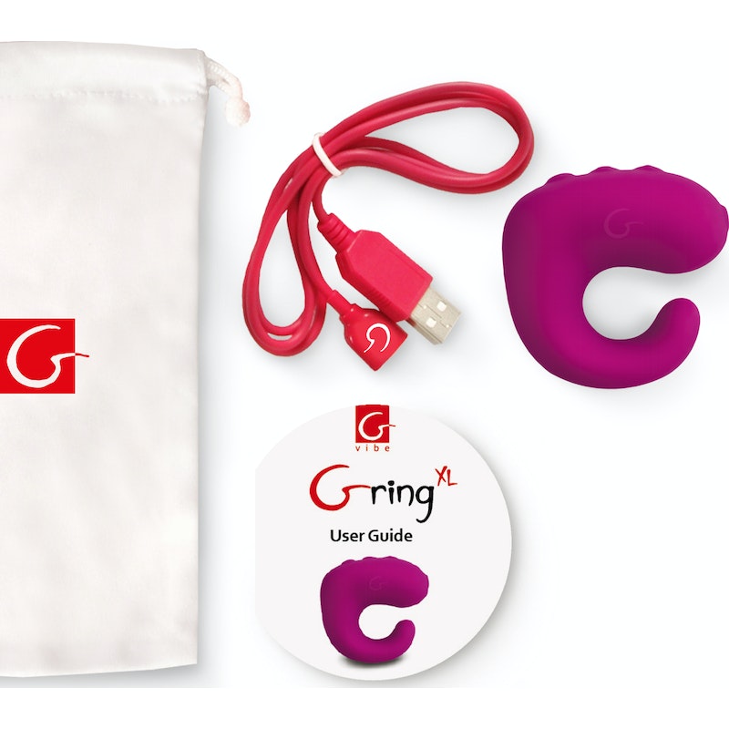 Gring XL Sweet Raspberry USB rechargeable Finger Vibe