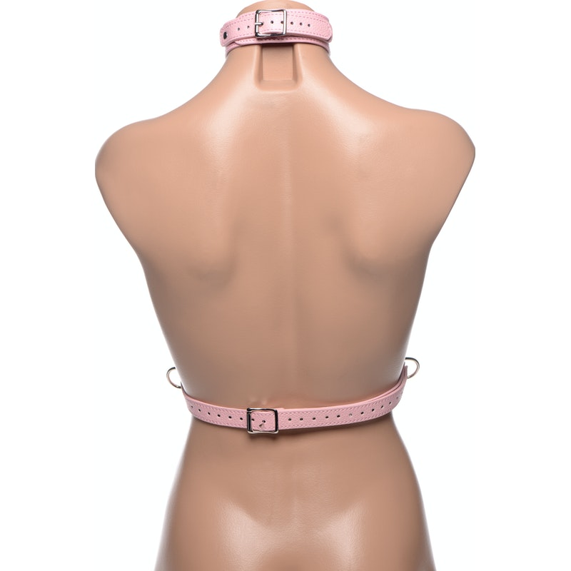 Miss Behaved Pink Chest Harness  OS
