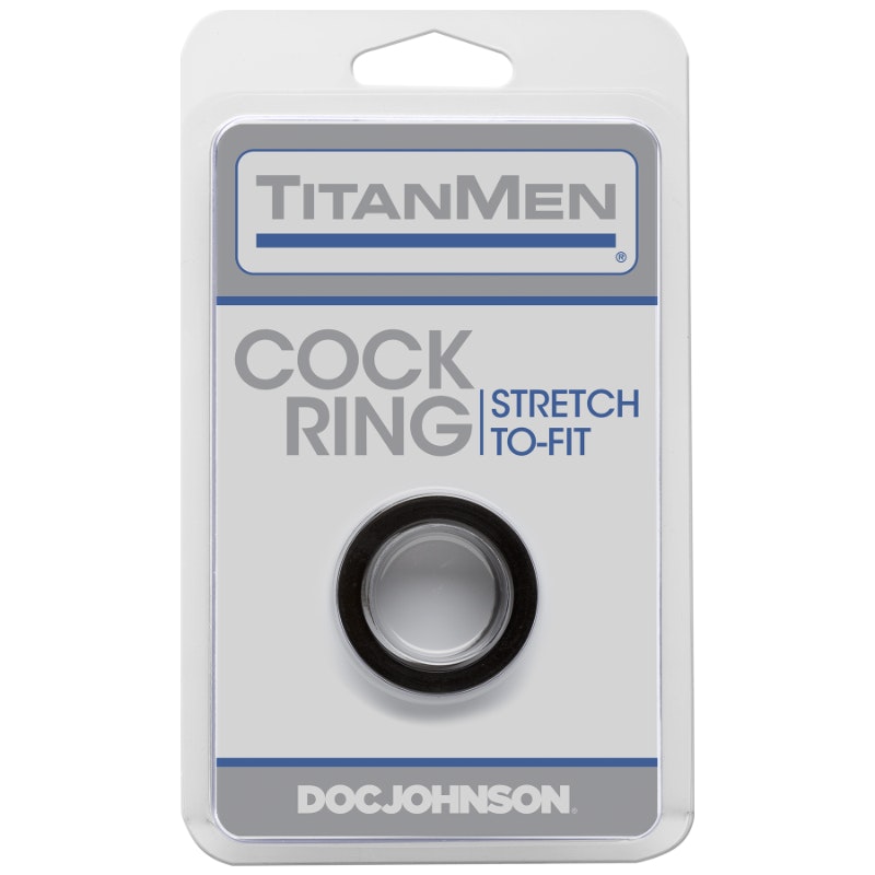 Stretch to Fit Cock Ring Black