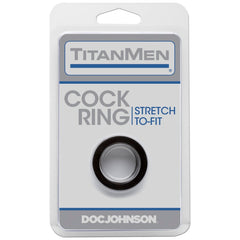 Stretch to Fit Cock Ring Black