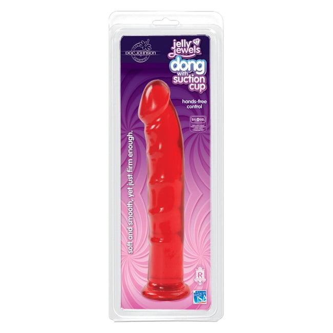 Dong With Suction Cup Ruby 20cm