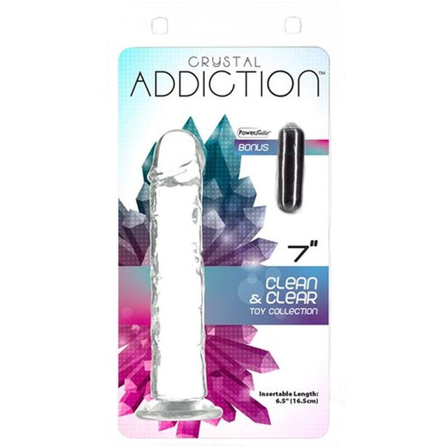 Crystal Dildo Straight 7in Clear