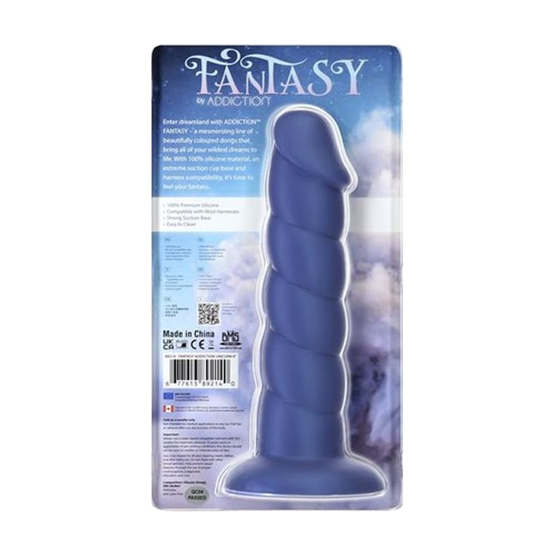 Unicorn Anal Dildo 8in Blue