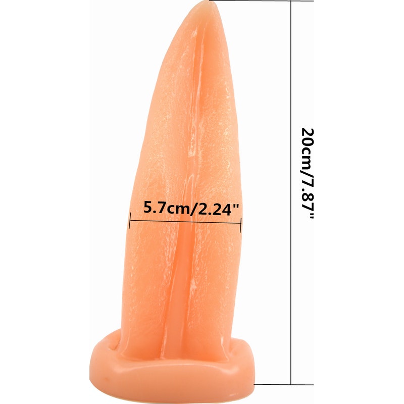 Tongue Shape Anal Plug - Flesh