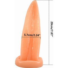 Tongue Shape Anal Plug - Flesh