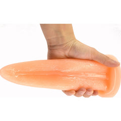 Tongue Shape Anal Plug - Flesh