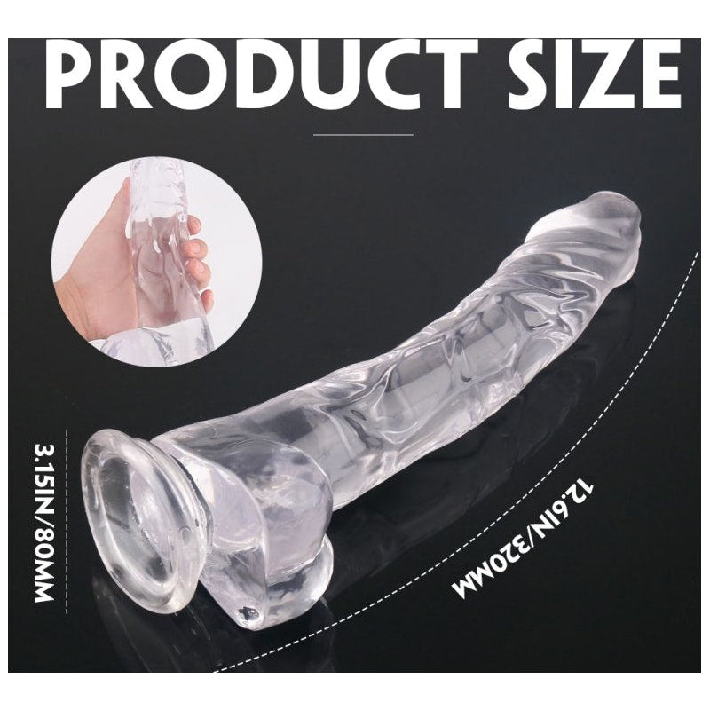 King Kong Dong w Balls 32cm Clear - XL