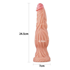 Quasimodo - dual layered Platinum Silicone Cock 9.5in Flesh