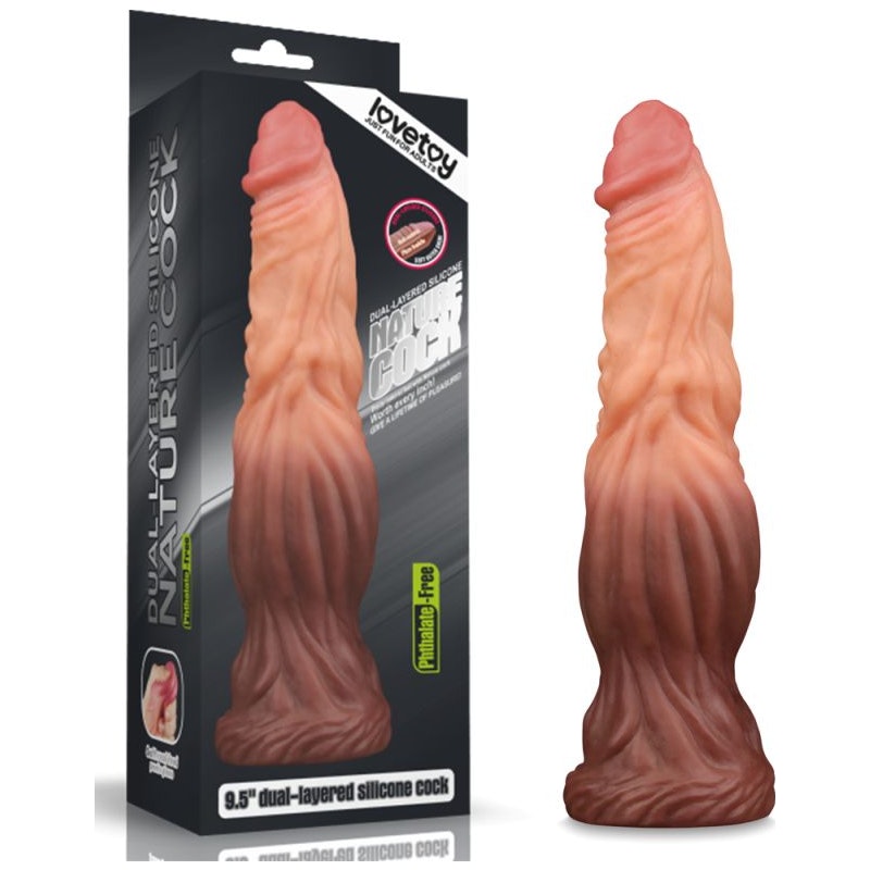 The Creature dual layered Platinum Silicone Cock 9.5in
