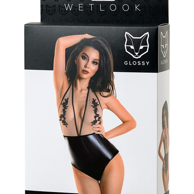 Glossy Wetlook Bodysuit Kiara - XL