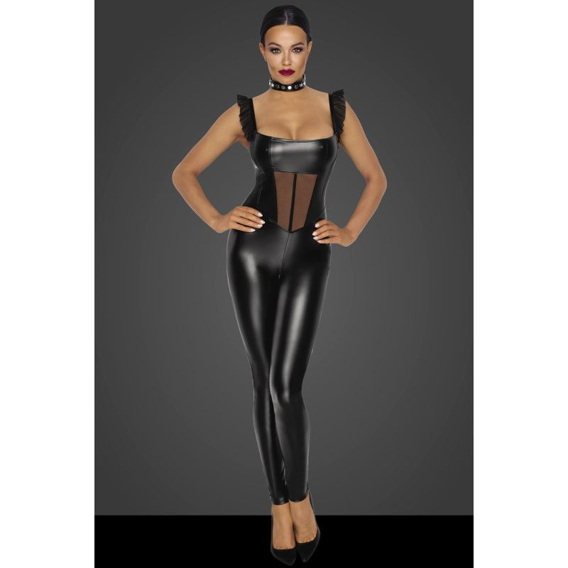Power Wetlook Overall w Tulle Panel - 3 sizes