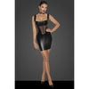 Power Wetlook Short Dress w Front Tulle Inserts - 3 sizes