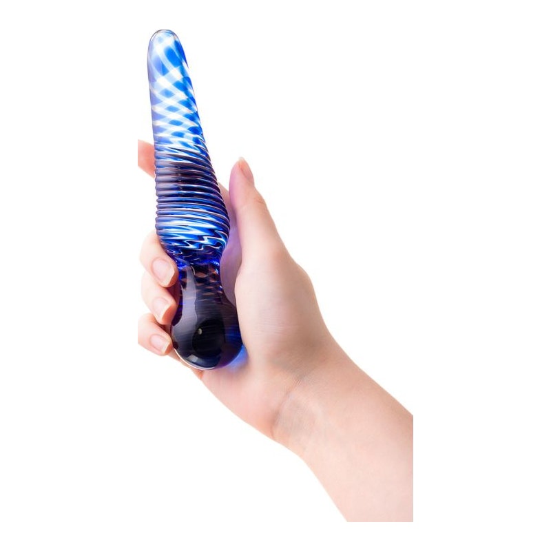 Sexus Glass Dildo Blue 17cm