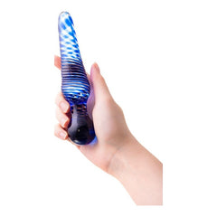 Sexus Glass Dildo Blue 17cm