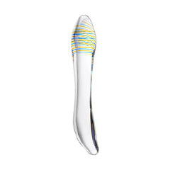 Sexus Glass Dildo Yellow Blue 20cm