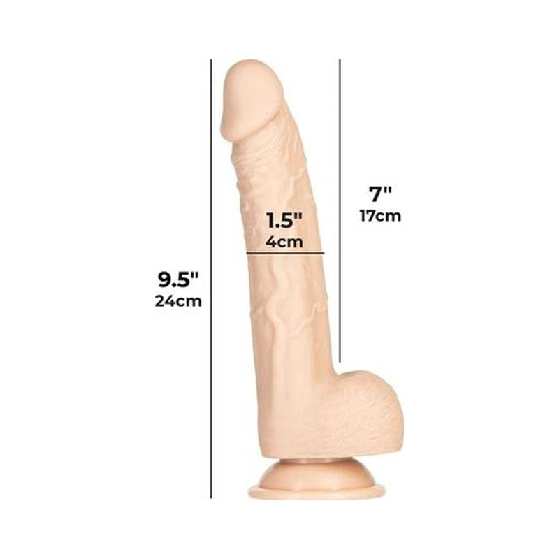 Tristan 9″ Dong w Bullet Beige