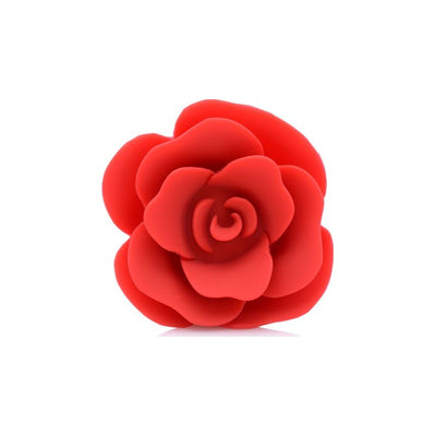 Booty Bloom Silicone Rose Plug Medium - Red