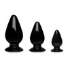 Triple Cones 3 Pc Anal Plug Set Black by Master Series