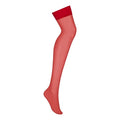 S800 Sheer Stockings Red - L/XL