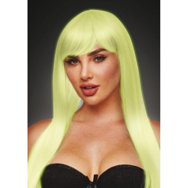 Amber Wig Glow In The Dark White