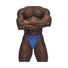 Male Power Sexagon Micro V Thong Blue - 2 sizes