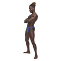 Male Power Sexagon Micro V Thong Blue - 2 sizes