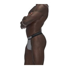 Male Power Sexagon Micro V Thong Grey S/M