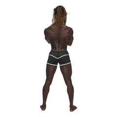 Male Power Sport Mesh Mini Short Black - 4 sizes