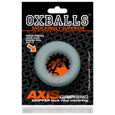 Axis Rib Griphold Cockring Clear Ice