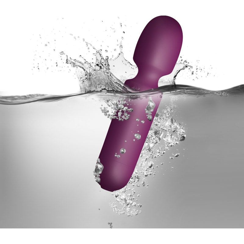 SugarBoo Playful Passion Mini Wand Vibrator - Burgundy