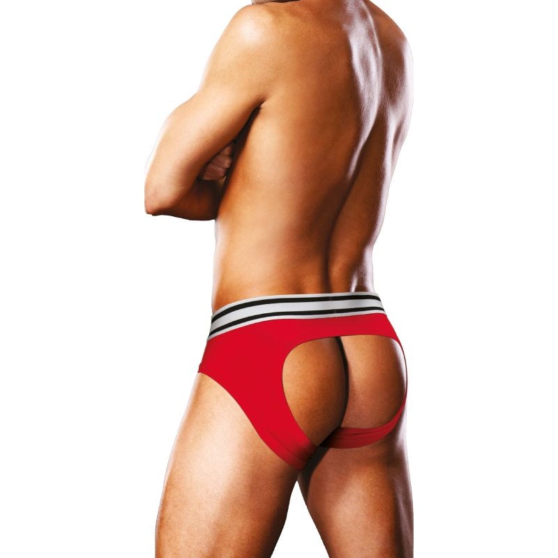 Prowler Open Back Brief Red/White