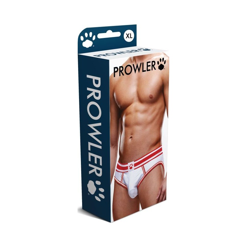 Prowler Open Back Brief Red/White
