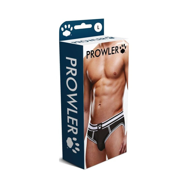 Prowler Open Back Brief Black/White - 3 sizes