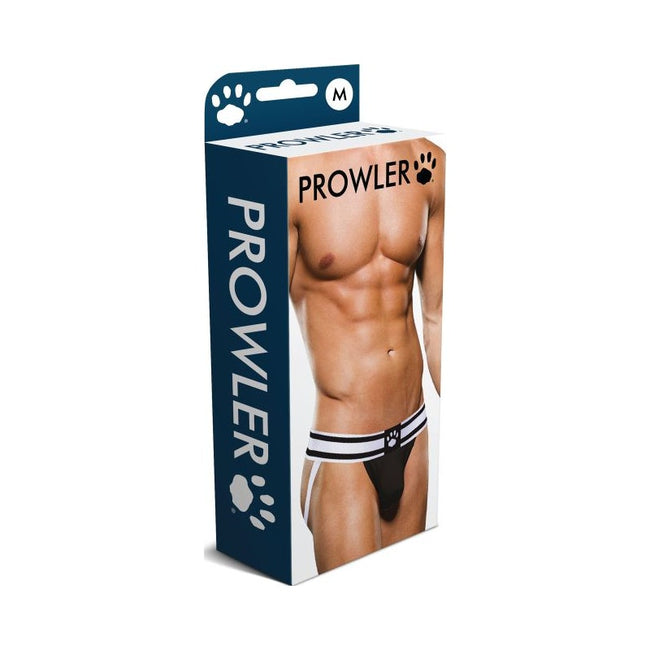 Prowler Open Back Jock Black/White - 3 sizes