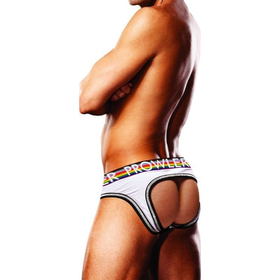 Prowler Oversized Paw Print Men's Open Back Briefs White background - 4 sizes