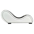 Kama Sutra Tantra Sex Sofa with Studded and Quilted Surface - Black/White