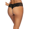 Lace Pearl G-String Black - 2 sizes