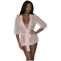 Robe with Lace Trim Blush - 2 colours 3 sizes