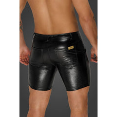 Snake Wetlook Mid Length Shorts with Back Pockets - 4 sizes