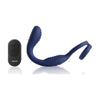 VibraDuo Vibrating Anal Probe and Perineum Stim with Cockring - Blue